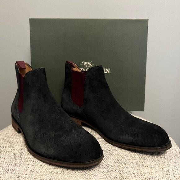 RODD & GUNN Men\'s Suede Navy Blue Chelsea Boots - Size 10.5 - Pristine Like New main image 4